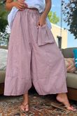 Arbi Gingham Pocket Culotte Pant Plum